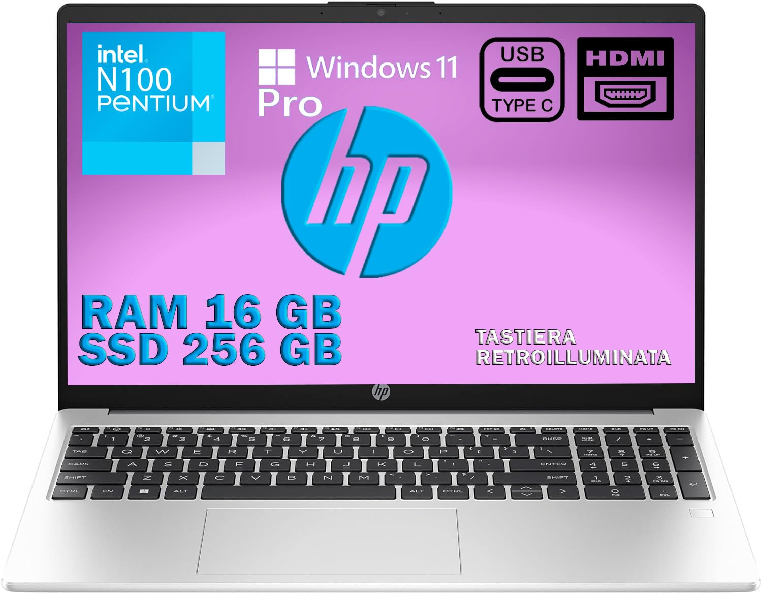 Ordenador portátil HP i5 250 G7, pantalla Full HD de 15.6 pulgadas